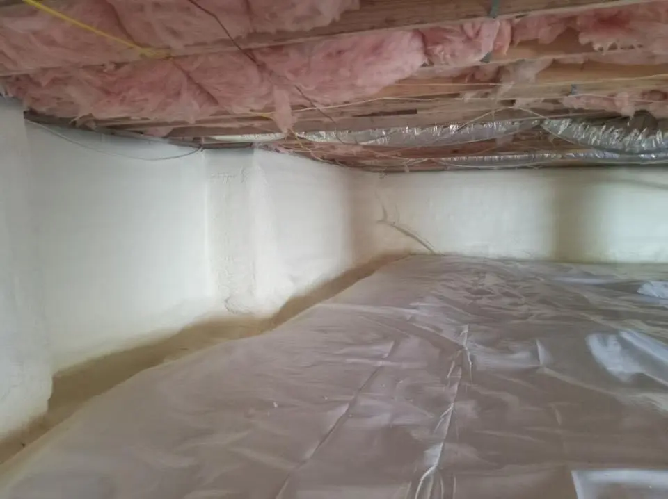 Crawl space encapsulation with closed-cell spray foam for Metal Roof Coating in Fairfield